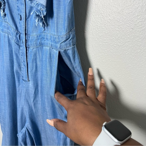 Current Air Anthropologie Women Jumpsuit‎ Small Ruffle Wide Leg Palazzo Casual - Picture 5 of 11